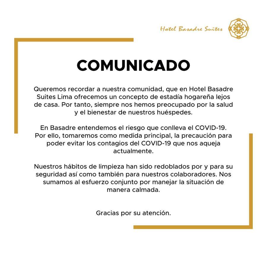 Hotel Basadre Suites Lima Exterior foto